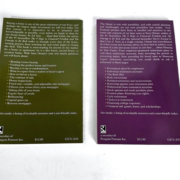 The Ask Suze Financial Library by Orman, Suze (2000) 9 Vol Set Stock Bon… - Picture 9 of 13